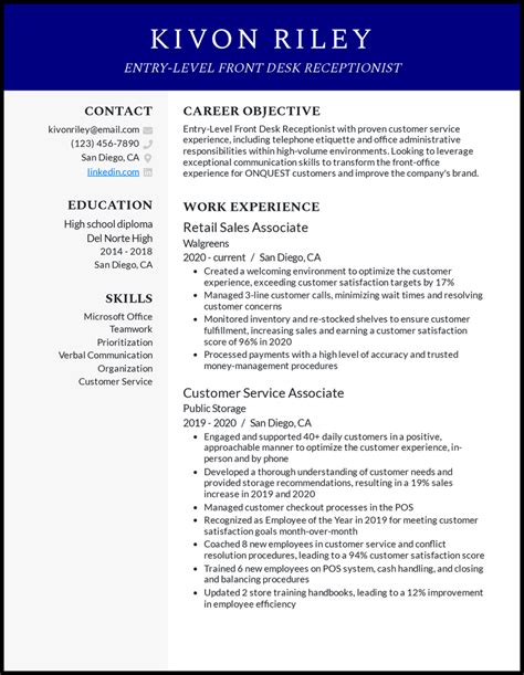 9 Front Desk Receptionist Resume Examples For 2024
