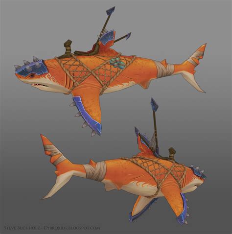 Battle Shark Steve Buchholz Creature Artwork Concept Art Characters