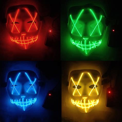 Buy Halloween Mask Led Light Up Funny Masks The Purge Election Year