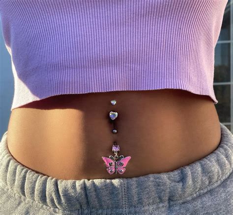 venomissbody on instagram “double the love bellyring x gothic butterfly in pink 💓 availabl… in