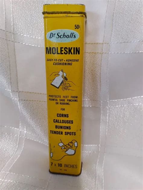 Vintage Dr Scholl S Moleskin Foot Plaster Tin Advertising Medicine