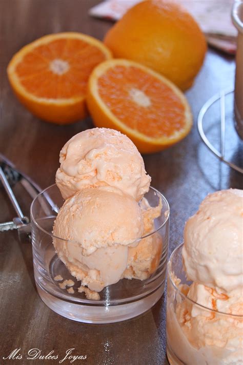 Helado De Naranja Cremoso Y Sin Heladera Mis Dulces Joyas