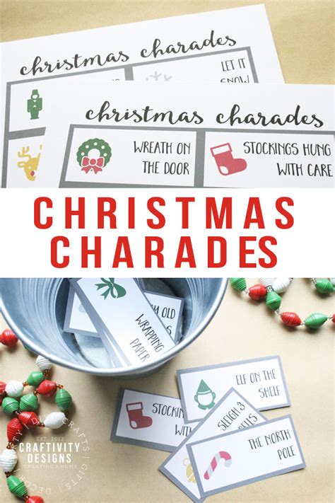 Free Printable Christmas Charades Game Free Printable Templates