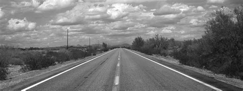 Open Road In Black And White Photograph By Allison Whitener