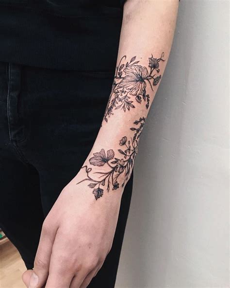 38 amazing flower vine tattoos on wrist image hd