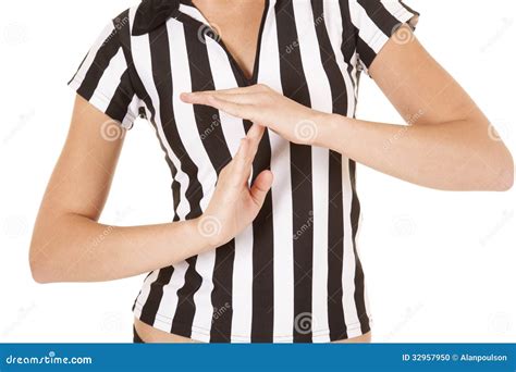 Female Referee Call Time Out Royalty Free Stock Image Cartoondealer
