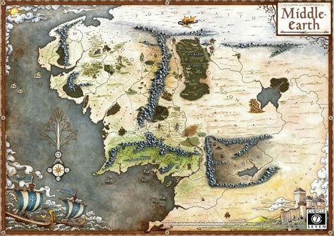 The Lord Of The Rings Rpg Map Reveal Middle Earth Map Middle Earth
