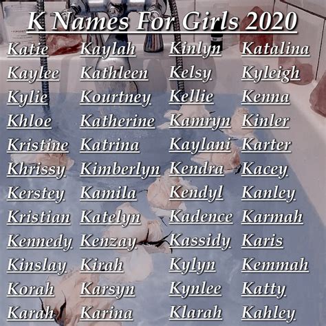 K Names For Girls 2020 Baby Names Cool Baby Names Name Inspiration