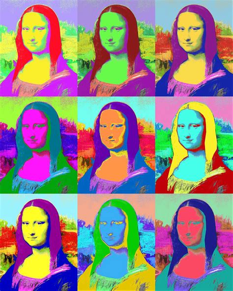 Mona Lisa Pop Art Canvas Printready To Hang Mona Lisa Etsy