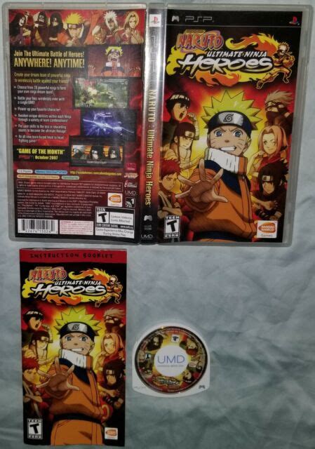 Naruto Ultimate Ninja Heroes Sony Psp 2007 For Sale Online Ebay