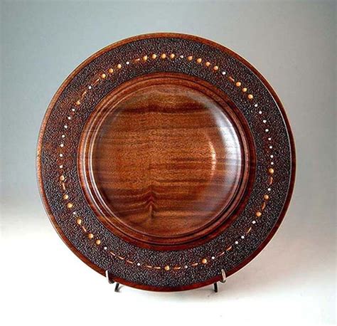Walnut Wood Turned And Carved Plate Wood Turning Projects Wood