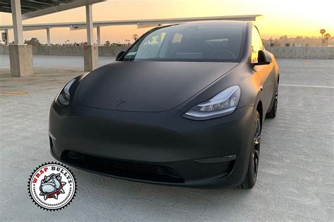3m Deep Matte Black Tesla Y Car Wrap In 2022 Matte Black Cars Tesla
