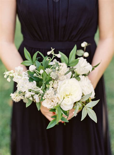 Fresh And Simple Bridesmaid Bouquet With Greenery
