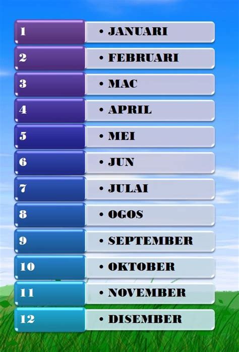 Biasanya setiap penulisan bulan selalu dibarengi dengan tanggal. Image result for nama bulan bulan | September 10, Language ...
