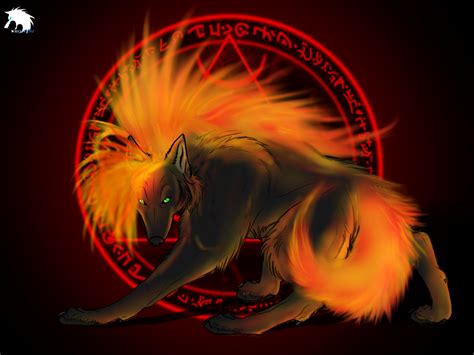 Flame Wolf By Whitefang45 On Deviantart