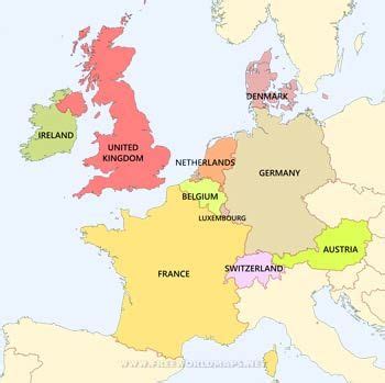 Quizlet is the easiest way to study, practise and master what you're learning. Western Europe maps (With images) | Europe map