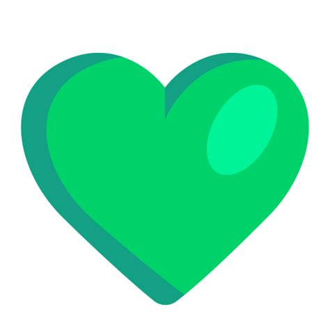 Green Heart Flat Icon Fluentui Emoji Flat Iconpack Microsoft