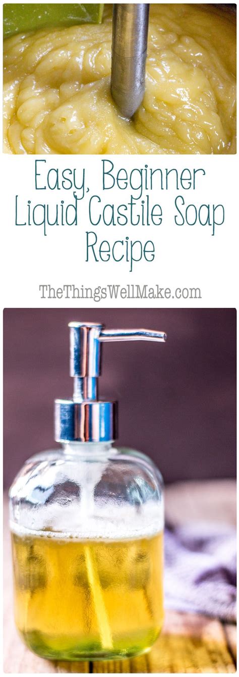 We use rubbing alcohol because it kills germs and dries water faster. This DIY liquid castile soap recipe is easy and ...