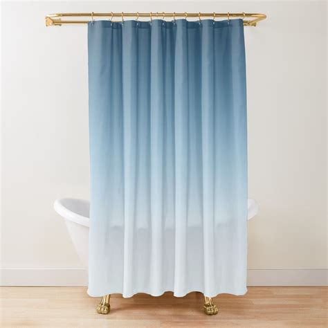 Blue Ombre Gradient Shower Curtain By Maizeofficial In 2021 Solid