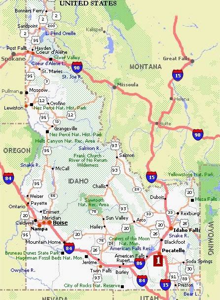Idaho Poster Dealers And Travel Map