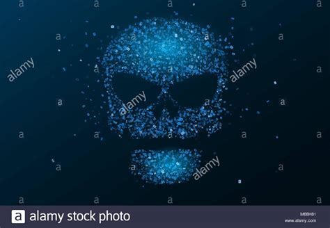 Blue Hacker Attack Background Skull Hi Res Stock Photography And Images