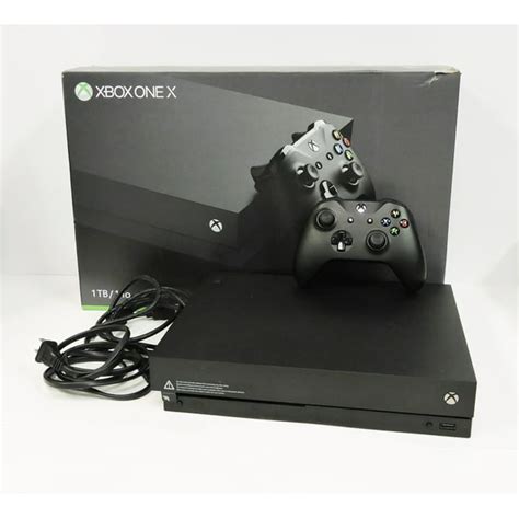 Refurbished Microsoft Xbox One X 1787 1tb Black Console With Controller