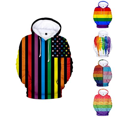 Lgbt Rainbow Flag Lesbians Gays Hoodies Sweatshirts Fashion Men Women Hoodie Hot Casual Long