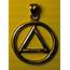 Brass AA Symbol Pendant Thick