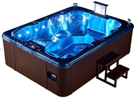 Extended Length Double Lounger Person Outdoor Hot Tub Whirlpool Spa