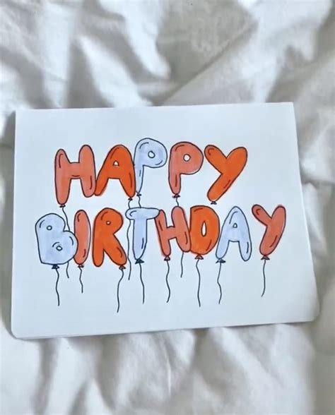 Birthday Card Balloons Birthday Card Drawing Happy Birthday Cards