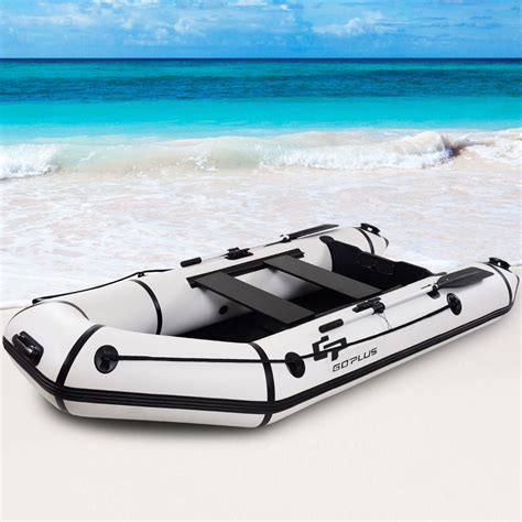 Goplus 4 Person 10 Ft Inflatable Dinghy Boat For Rafting Water Sports