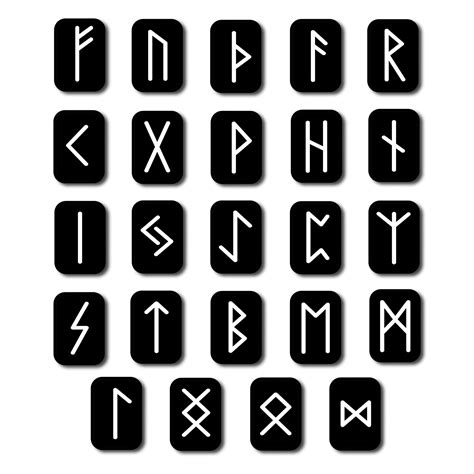 Rune Set Of Letters Runes Alphabet Runic Alphabet Writing Ancient