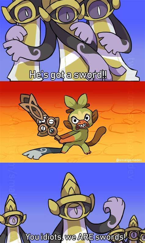 He s a got a sword Pokémon Sword and Shield Know Your Meme