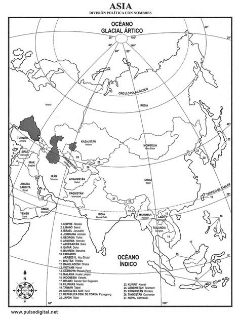 Mapa Con Division Politica De Asia Images