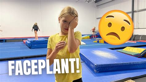 NINE YEAR OLD LANDS ON HER FACE WHILE TRYING TO DO A BACKHAND SPRING ANOTHER TUMBLING INJURY