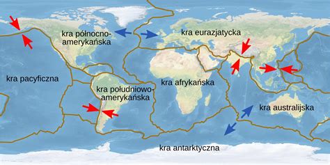 Na Mapie Pokazano Płyty Litosfery - Mapa kier litosfery (płyt skorupy ziemskiej). | Żywa Planeta