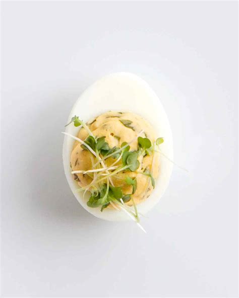 Watercress Horseradish Deviled Eggs Recipe Martha Stewart