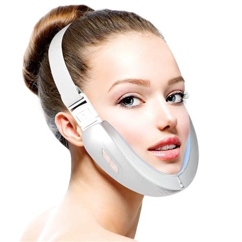 Led Photon Face Lifting Device Ems Massager V Line Lift Up Belt Chin Blue Red Light Therapy