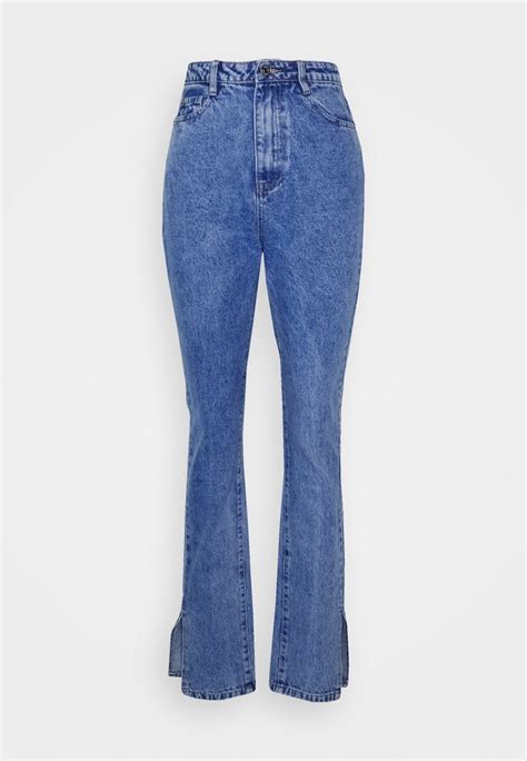 Missguided Tall Wrath Highwaisted Split Straight Relaxed Fit Jeans
