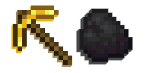 Minecraft Gold Pickaxe Pixel Art