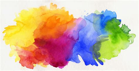 Bright Rainbow Colored Watercolor Paints Removable Wallpaper Etsy