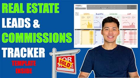 Real Estate Agent Commission Spreadsheet Tracker And Dashboard Template