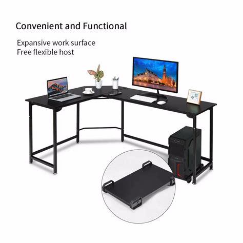 Goplus L Shaped Corner Computer Desk Pc Laptop Study Table Workstation
