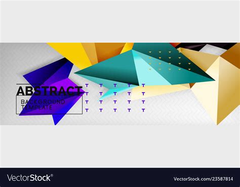 Triangles Background Techno Template Royalty Free Vector
