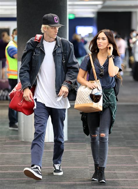 Fox, 34, and kelly met while filming midnight in the switchgrass and went public with their relationship last summer. Megan Fox and Machine Gun Kelly - Arriving at LAX airport ...