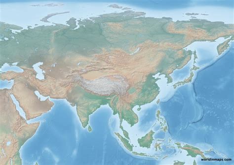 Physical Map Of Europe And Asia