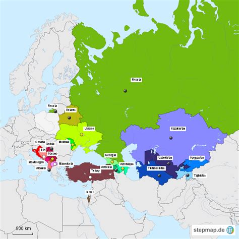 Central Asia Europe Map