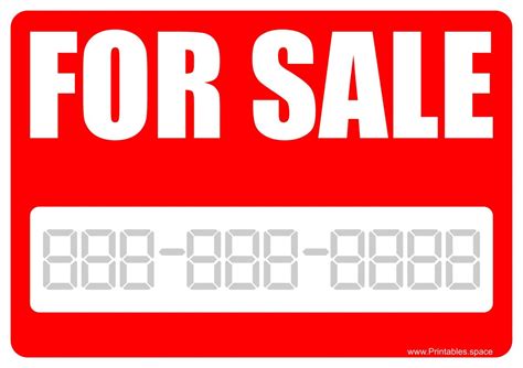 For Sale Signs Free Printables