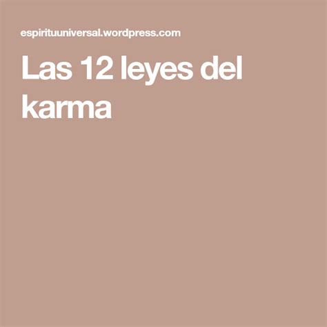 las 12 leyes del karma ley del karma karma ley