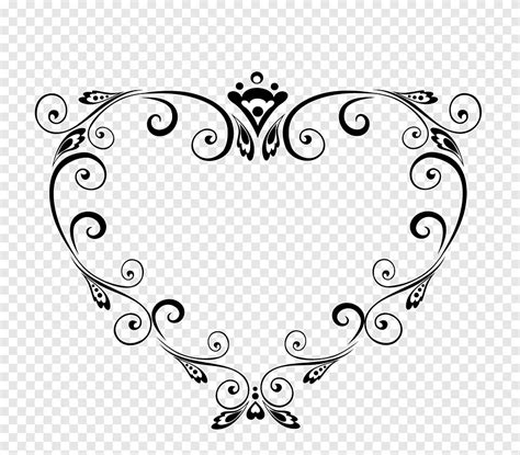 Heart Border Clip Art Black And White